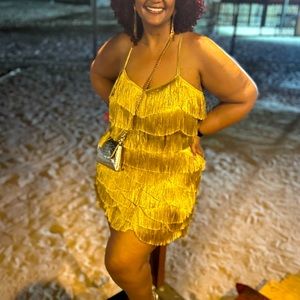 Gold skirt and top fringe ~ selling as a set